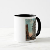 Spokane, WA - Uitzicht in het centrum met horeca Mok (Voorkant rechts)