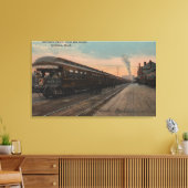 Spokane, WA - Uitzicht van N. Pacific Train & Depo Canvas Afdruk (Insitu (Woonkamer))