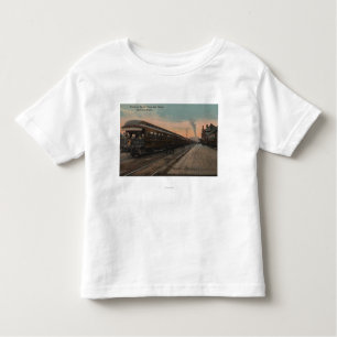 Spokane, WA - Uitzicht van N. Pacifische trein en  Kinder Shirts