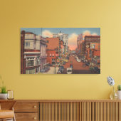 Spokane, WA - Uitzicht van Riverside Ave. Canvas Afdruk (Insitu (Woonkamer))