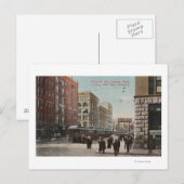 Spokane, WA - Uitzicht van Riverside Ave. & Howard Briefkaart (Voorkant / Achterkant)