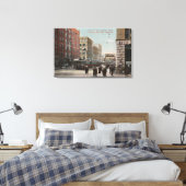Spokane, WA - Uitzicht van Riverside Ave. & Howard Canvas Afdruk (Insitu (Slaapkamer))