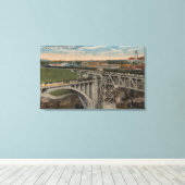 Spokane, WA - Voltooiing van de Stille-Oceaanspoor Canvas Afdruk (Insitu (Houten vloer))