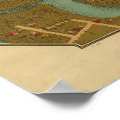 Spokane Washington 1905 Antiek Panorama Poster (Hoek)