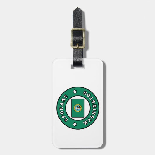 Spokane Washington Bagagelabel (Voorkant verticaal)