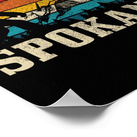 Spokane Washington Bigfoot  Mountain Hunter Poster (Hoek)