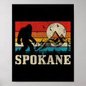 Spokane Washington Bigfoot  Mountain Hunter Poster (Voorkant)