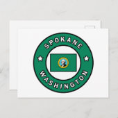 Spokane Washington Briefkaart (Voorkant / Achterkant)