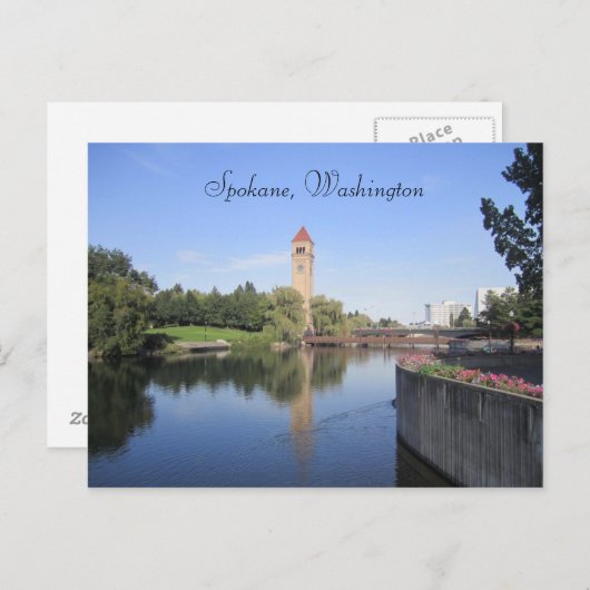 Spokane Washington Briefkaart (Voorkant / Achterkant)