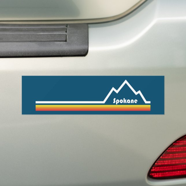 Spokane Washington Bumpersticker (Op auto)