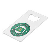 Spokane Washington Creditkaart Flessenopener (Voorkant Gekanteld)