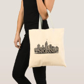 Spokane Washington DC Silhouet Tote Bag (Voorkant (product))