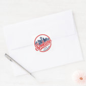 Spokane Washington DC Silhouet Vierkante Sticker (Envelop)