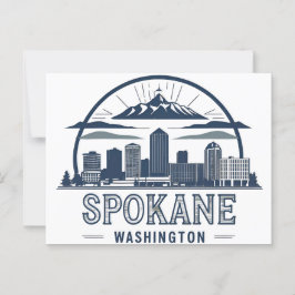 Spokane Washington DC Skyline Briefkaart