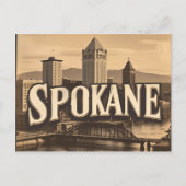 Spokane Washington DC  Skyline Briefkaart (Voorkant)