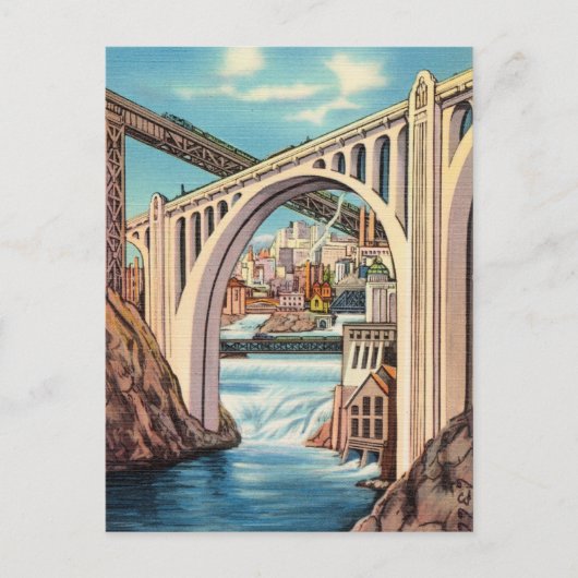  Spokane, Washington en herfsten Briefkaart (Voorkant)