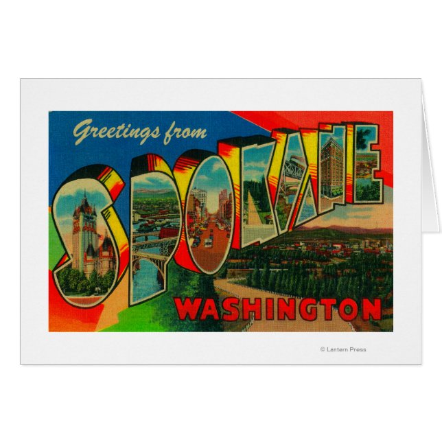Spokane, Washington - Grote letterscènes 2 (Voorkant Horizontaal)
