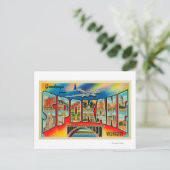 Spokane, Washington - Grote letterscènes 3 Briefkaart (Staand voorkant)