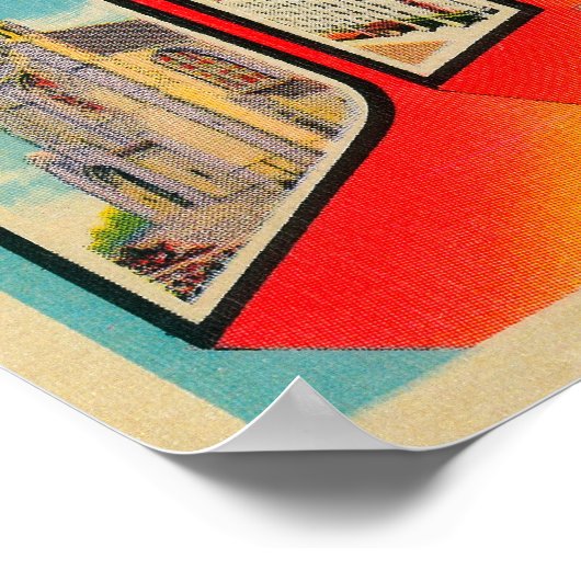 Spokane, Washington - Grote lettertjes Poster (Hoek)