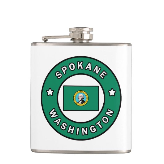 Spokane Washington Heupfles (Voorkant)