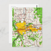 Spokane Washington  kaart (Voorkant / Achterkant)