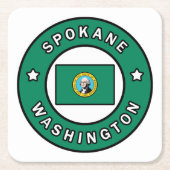 Spokane Washington Kartonnen Onderzetters (Voorkant)