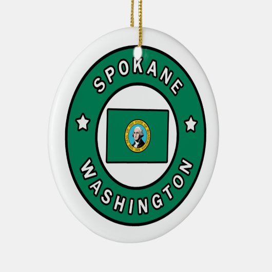 Spokane Washington Keramisch Ornament (Rechts)
