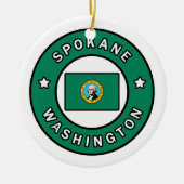 Spokane Washington Keramisch Ornament (Voorkant)