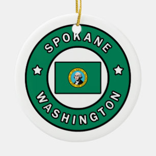 Spokane Washington Keramisch Ornament