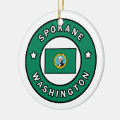 Spokane Washington Keramisch Ornament (Links)