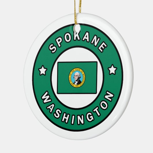 Spokane Washington Keramisch Ornament (Links)