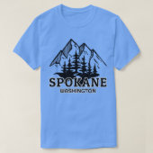 Spokane Washington Mountain Retro  nood T-shirt (Design voorkant)