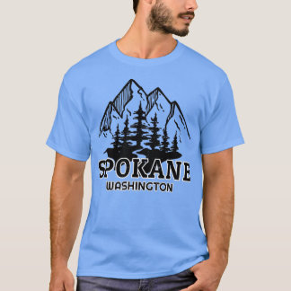 Spokane Washington Mountain Retro nood T-shirt