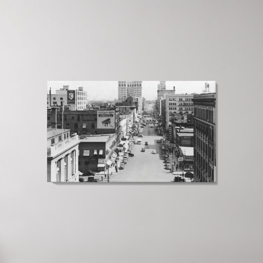 Spokane, Washington — Riverside Avenue Canvas Afdruk (Voorkant)