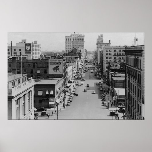 Spokane, Washington — Riverside Avenue Poster (Voorkant)