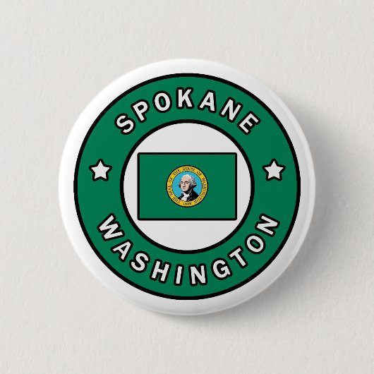 Spokane Washington Ronde Button 5,7 Cm (Voorkant)