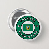 Spokane Washington Ronde Button 5,7 Cm (Voorkant /achterkant)