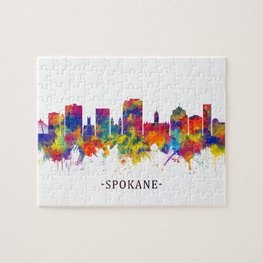 Spokane Washington Skyline Legpuzzel (Horizontaal)