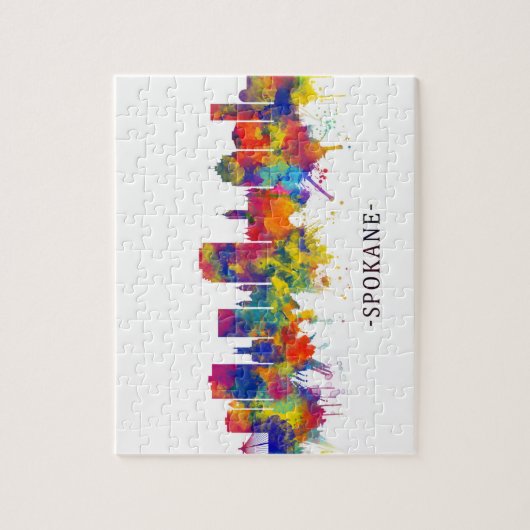 Spokane Washington Skyline Legpuzzel (Verticaal)
