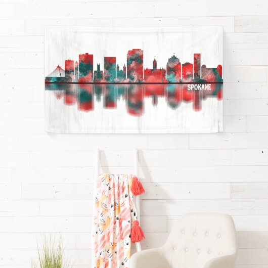 Spokane Washington Skyline Spandoek (Insitu)
