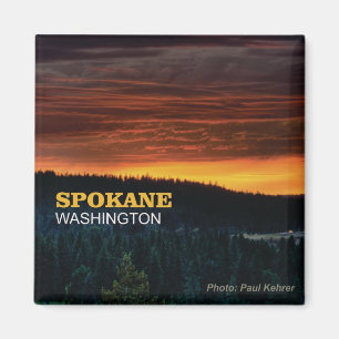 Spokane Washington Souvenir Foto Fridge Magnet