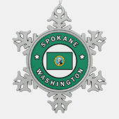 Spokane Washington Tin Sneeuwvlok Ornament (Voorkant)