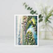 Spokane Washington USA Beroemde Plaats waterverf Briefkaart (Staand voorkant)