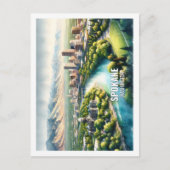 Spokane Washington USA Beroemde Plaats waterverf Briefkaart (Voorkant)