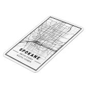 Spokane Washington USA Travel City Map Magneet (Linkerzijde)
