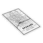 Spokane Washington USA Travel City Map Magneet (Rechterzijde)