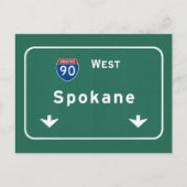 Spokane Washington wa Interstate Highway Freeway : Briefkaart (Voorkant)