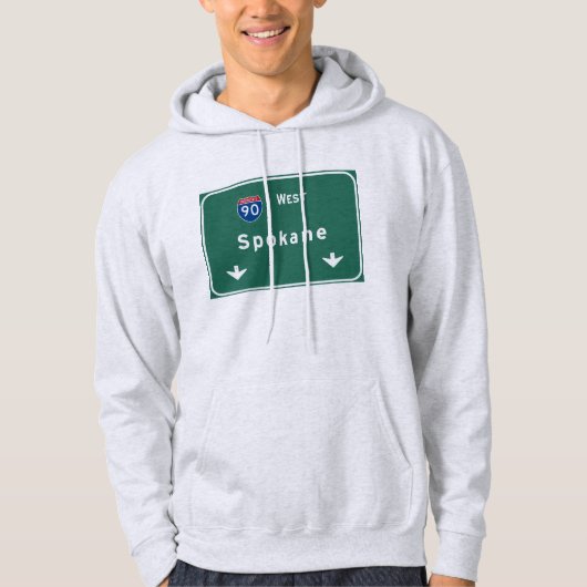 Spokane Washington wa Interstate Highway Freeway : Hoodie (Voorkant)