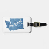 Spokane Washington Wood Grain Bagagelabel (Voorkant horizontaal)