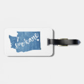 Spokane Washington Wood Grain Bagagelabel (Achterkant horizontaal)